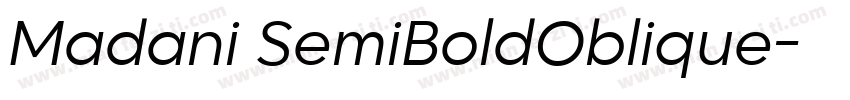 Madani SemiBoldOblique字体转换